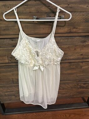 Flora by Flora Nikrooz Babydoll Chemise. 3D floral. Bridal. Honeymoon. Sexy. 1X
